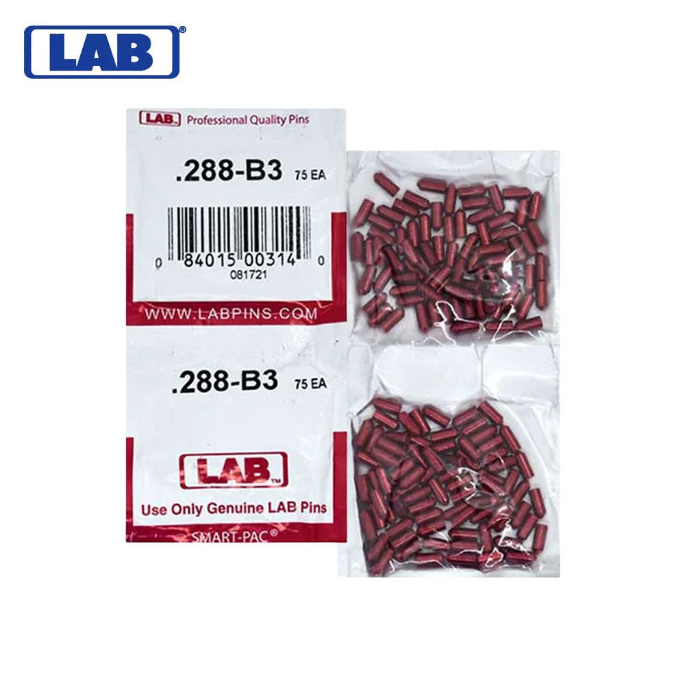 LAB - 288B - .288 Bottom Pin - .115 Diameter - Crown .003 Universal - Color-Coded - Brass Alloy - Smart Pack 150 Pins