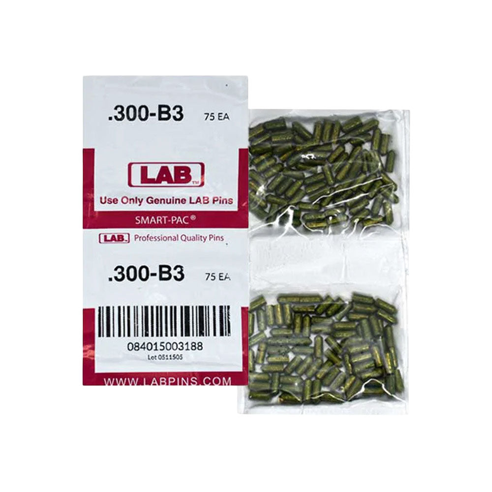 LAB - 300B - .300 Bottom Pin - .115 Diameter - Crown .003 Universal - Color-Coded - Brass Alloy - Smart Pack 150 Pins