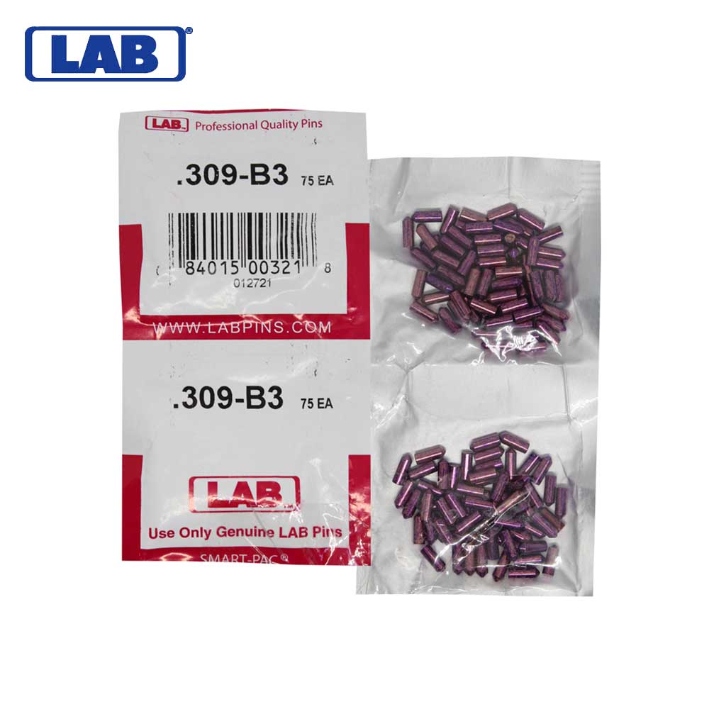 LAB - 309B - .309 Bottom Pin - .115 Diameter - Crown .003 Universal - Color-Coded - Brass Alloy - Smart Pack 150 Pins