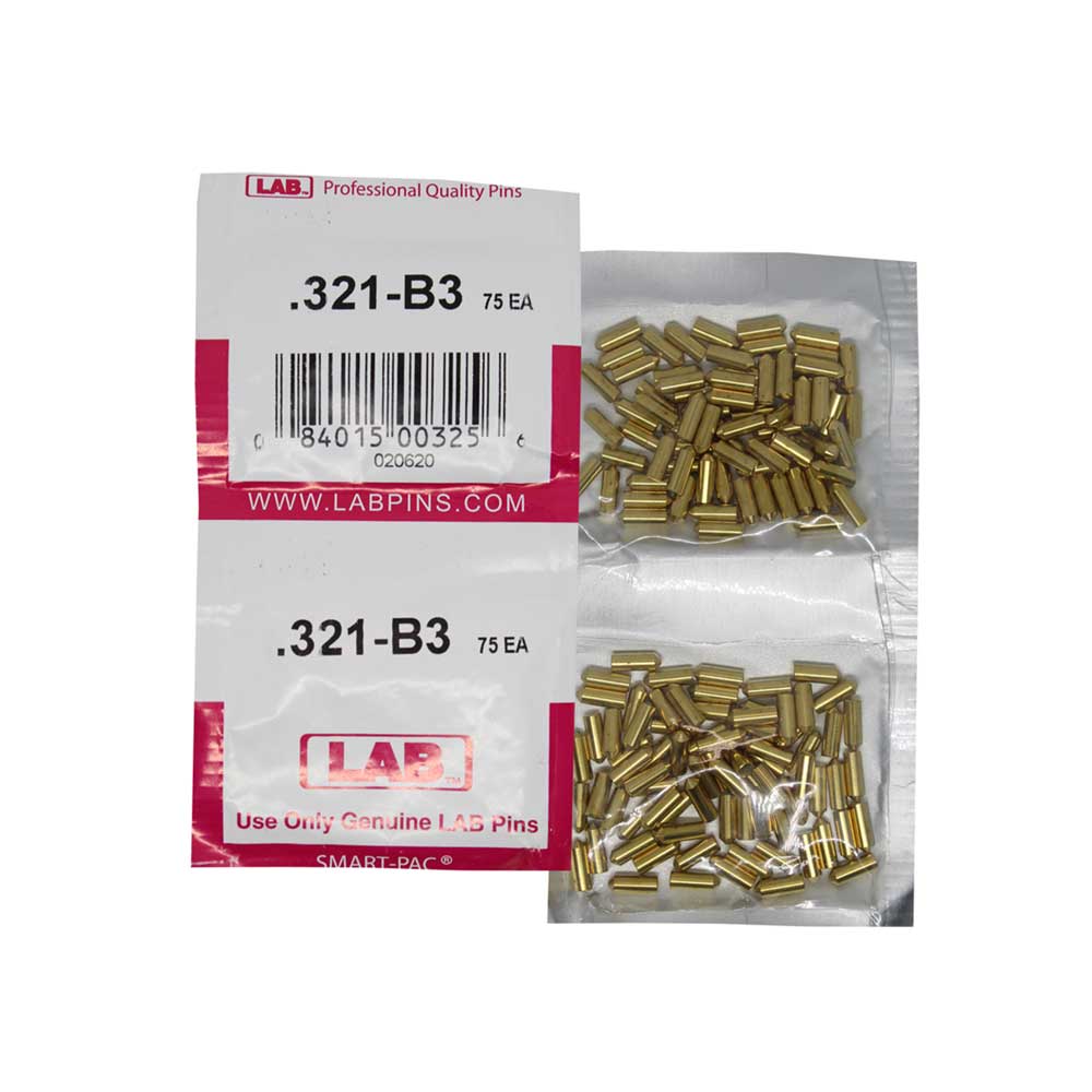 LAB - 321B - .321 Bottom Pin - .115 Diameter - Crown .003 Universal - Color-Coded - Brass Alloy - Smart Pack 150 Pins