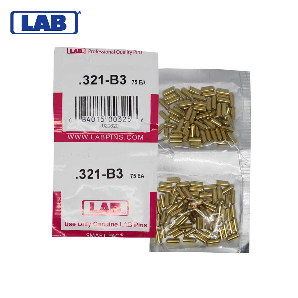 LAB - 321B - .321 Bottom Pin - .115 Diameter - Crown .003 Universal - Color-Coded - Brass Alloy - Smart Pack 150 Pins