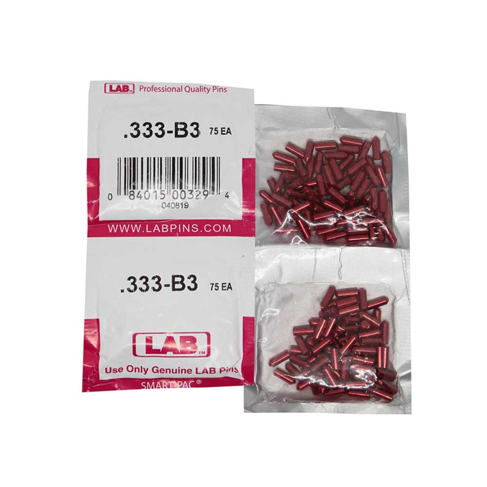 LAB - 333B - .333 Bottom Pin - .115 Diameter - Crown .003 Universal - Color-Coded - Brass Alloy - Smart Pack 150 Pins