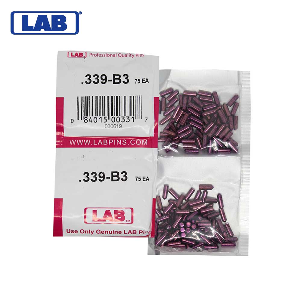 LAB - 339B - .339 Bottom Pin - .115 Diameter - Crown .003 Universal - Color-Coded - Brass Alloy - Smart Pack 150 Pins