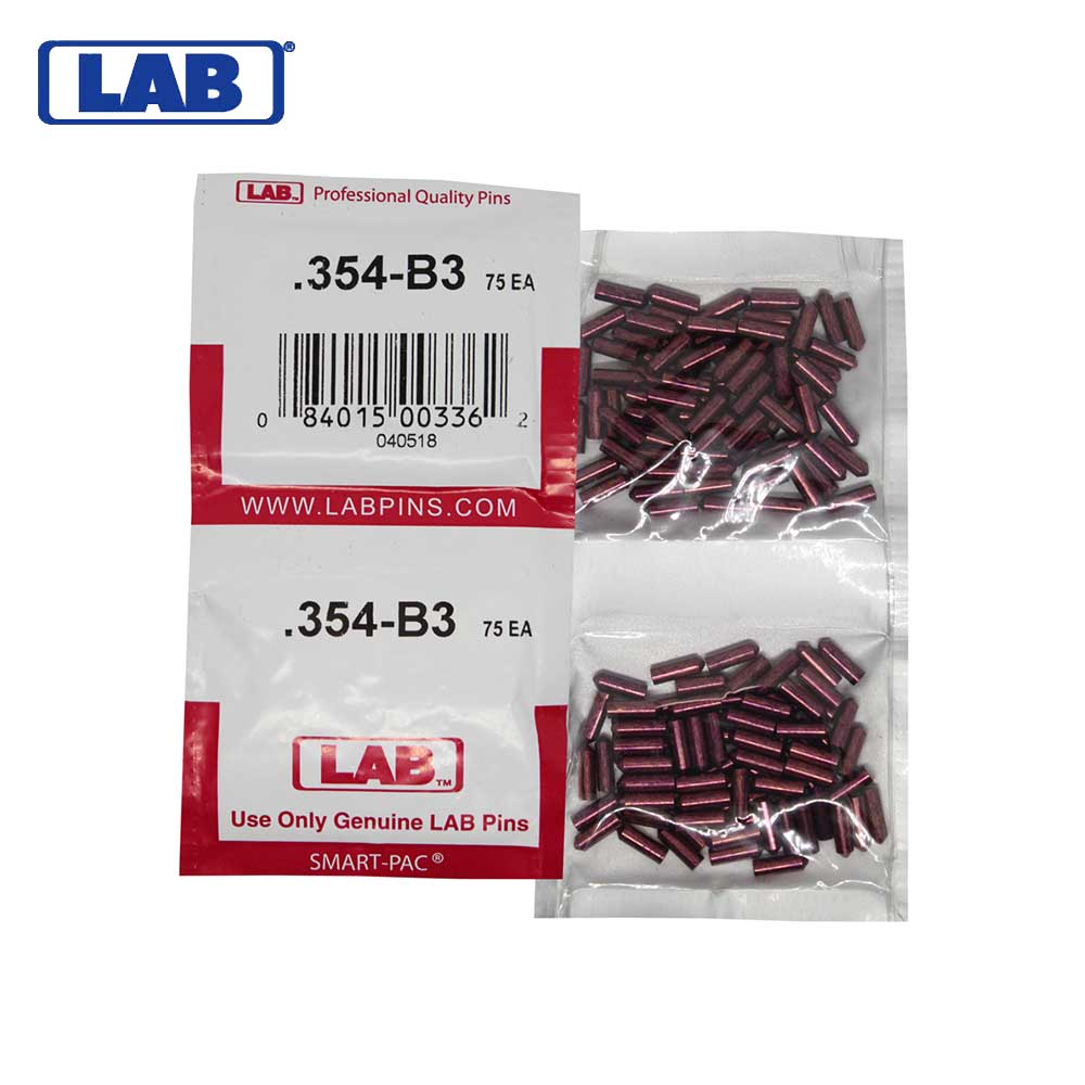 LAB - 354B - .354 Bottom Pin - .115 Diameter - Crown .003 Universal - Color-Coded - Brass Alloy - Smart Pack 150 Pins