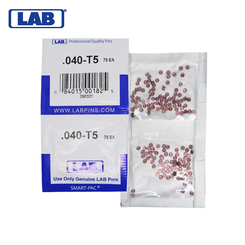 LAB - 5040T-SP - .040 Top Pin - .115 Diameter - Crown .005 Universal - Color-Coded - Brass Alloy - Smart Pack 150 Pins