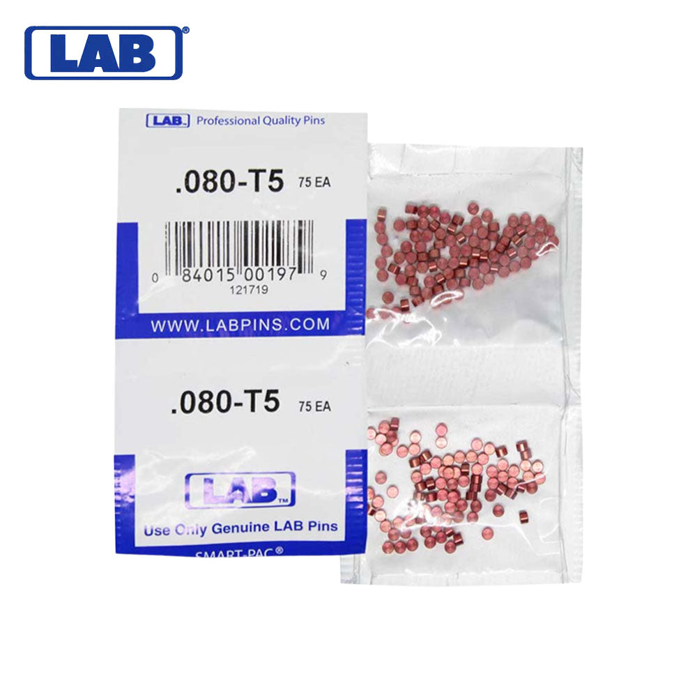 LAB - 5080T-SP - .080 Top Pin - .115 Diameter - Crown .005 Universal - Color-Coded - Brass Alloy - Smart Pack 150 Pins