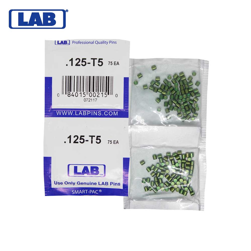 LAB - 5125T-SP - .125 Top Pin - .115 Diameter - Crown .005 Universal - Color-Coded - Brass Alloy - Smart Pack 150 Pins