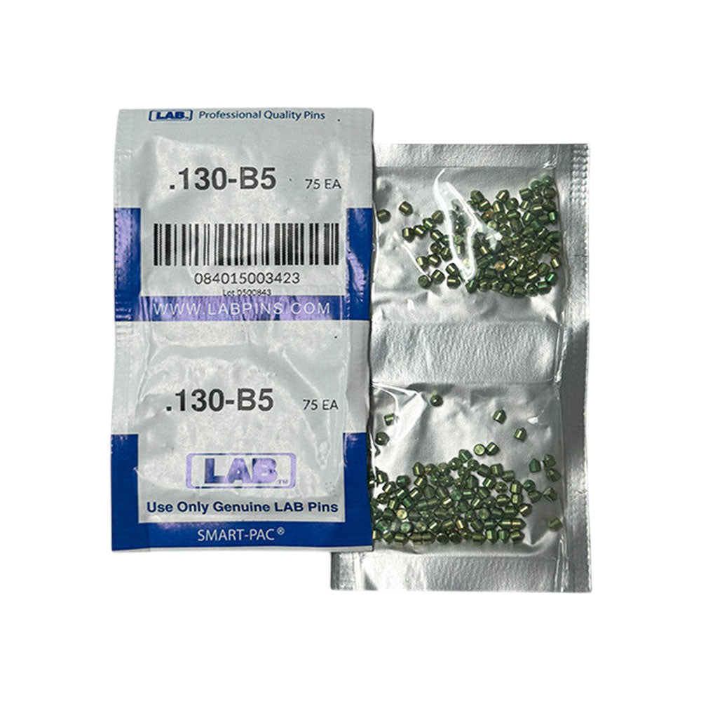 LAB - 5130B-SP - .130 Bottom Pin - .115 Diameter - Crown .005 Universal - Color-Coded - Brass Alloy - Smart Pack 150 Pins