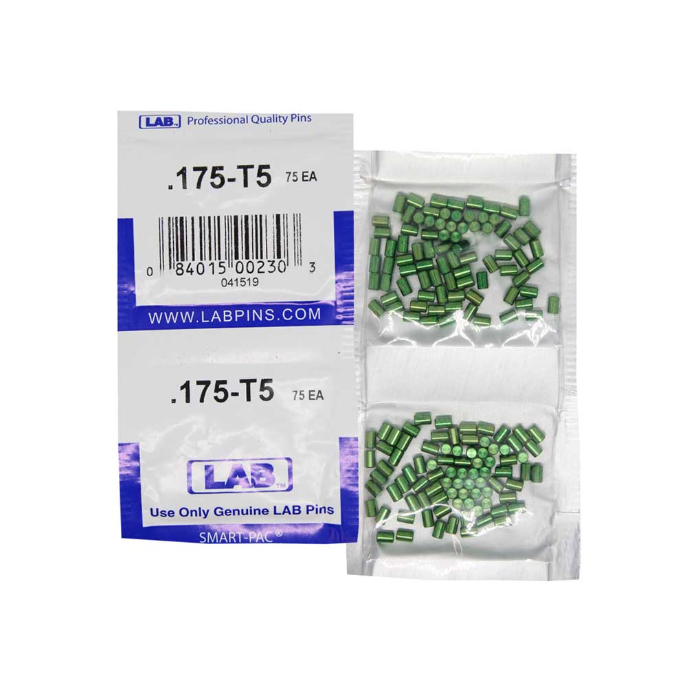 LAB - 5175T-SP - .175 Top Pin - .115 Diameter - Crown .005 Universal - Color-Coded - Brass Alloy - Smart Pack 150 Pins