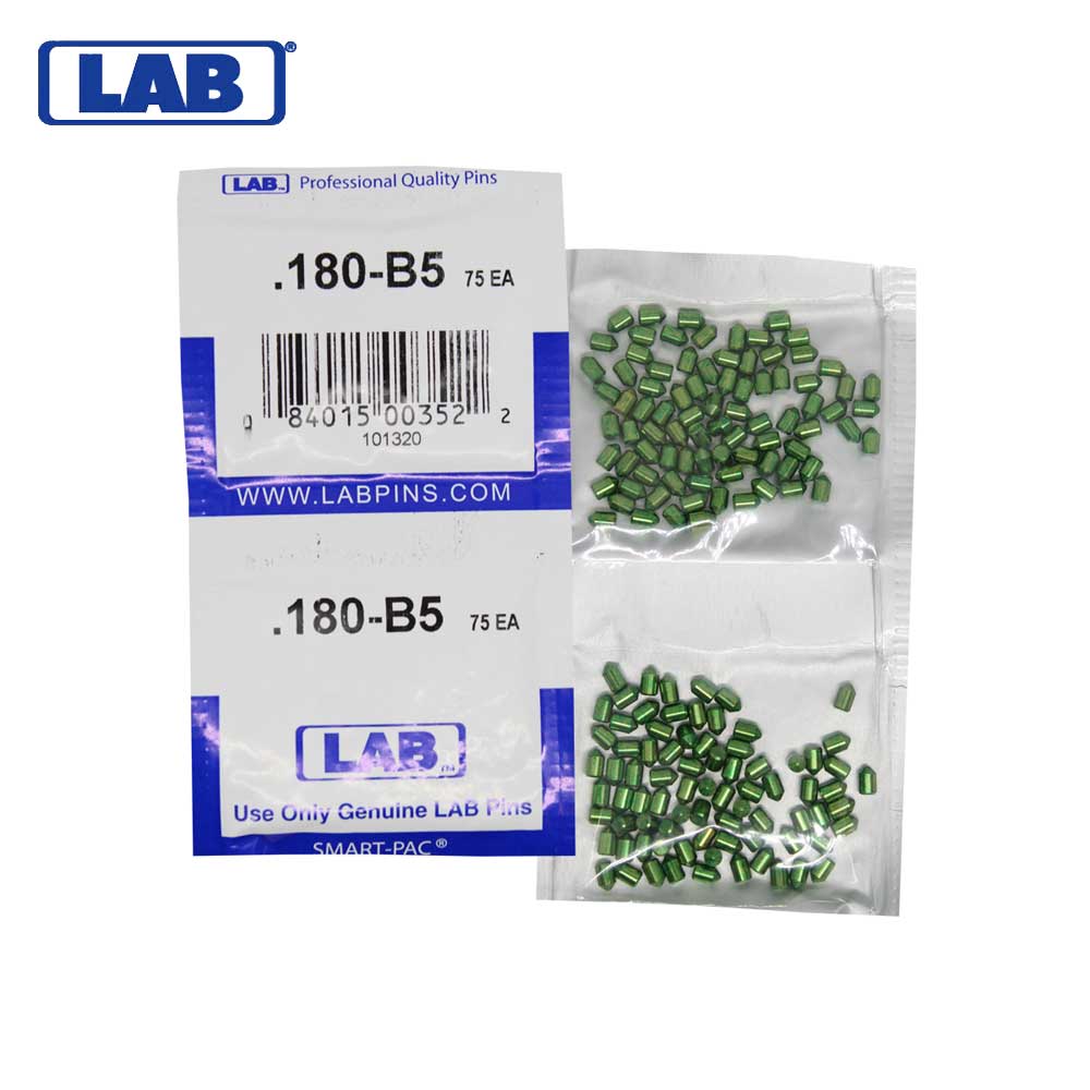 LAB - 5180B-SP - .180 Bottom Pin - .115 Diameter - Crown .005 Universal - Color-Coded - Brass Alloy - Smart Pack 150 Pins