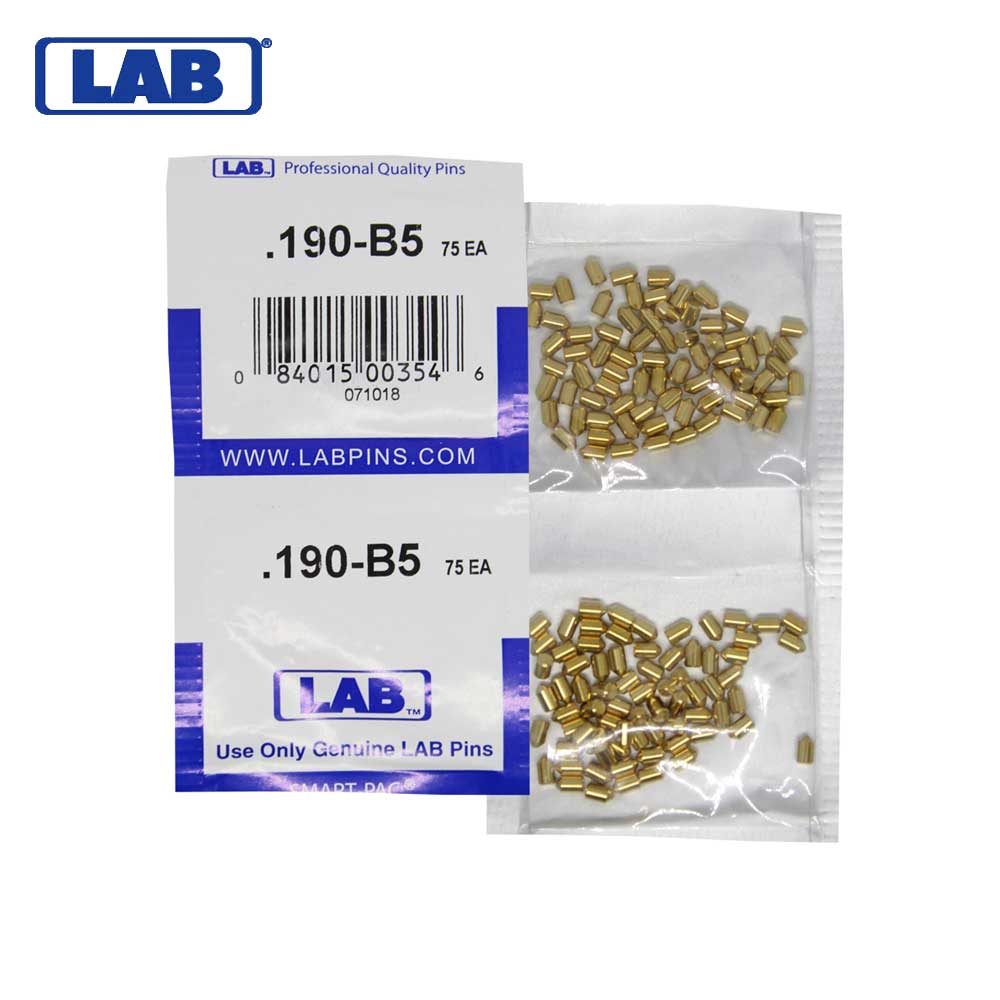 LAB - 5190B-SP - .190 Bottom Pin - .115 Diameter - Crown .005 Universal - Color-Coded - Brass Alloy - Smart Pack 150 Pins