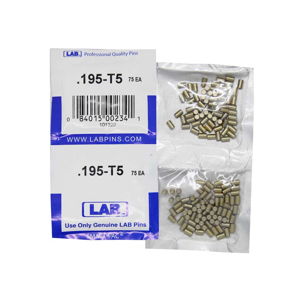 LAB - 5195T-SP - .195 Top Pin - .115 Diameter - Crown .005 Universal - Color-Coded - Brass Alloy - Smart Pack 150 Pins