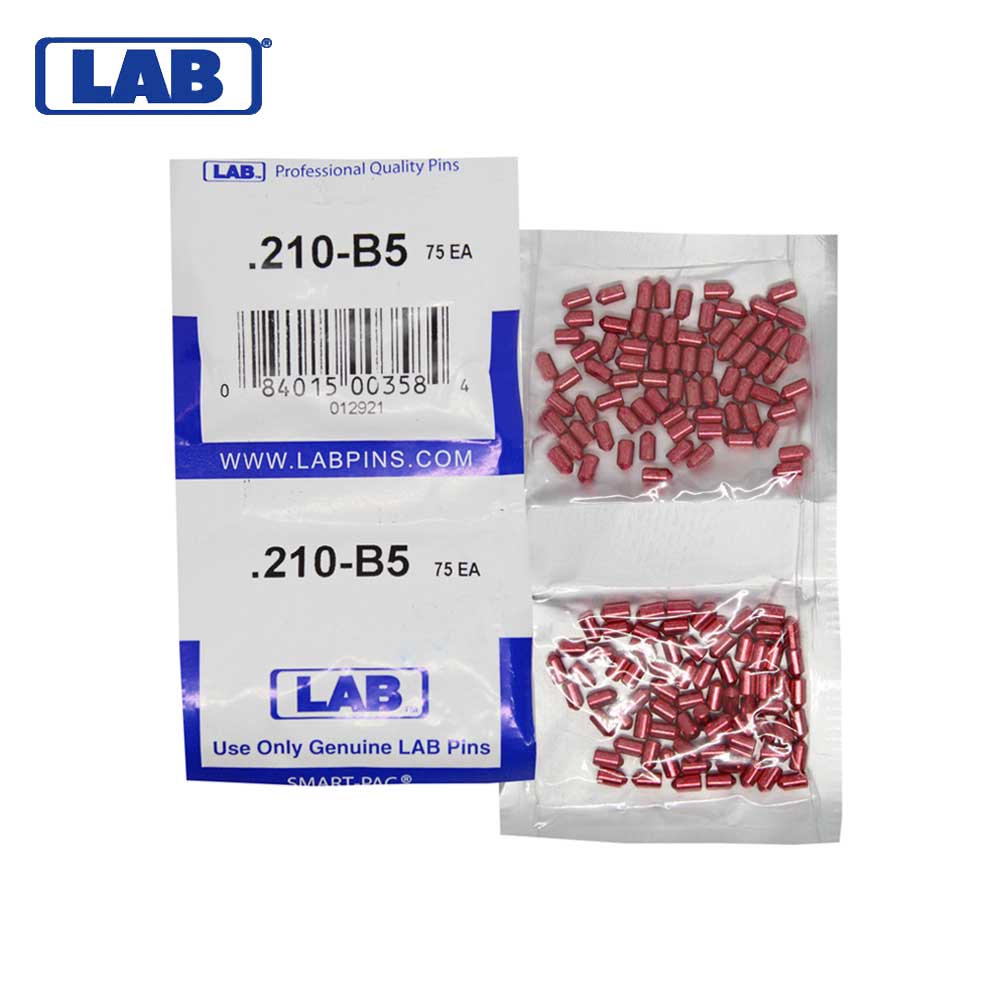 LAB - 5210B-SP - .210 Bottom Pin - .115 Diameter - Crown .005 Universal - Color-Coded - Brass Alloy - Smart Pack 150 Pins