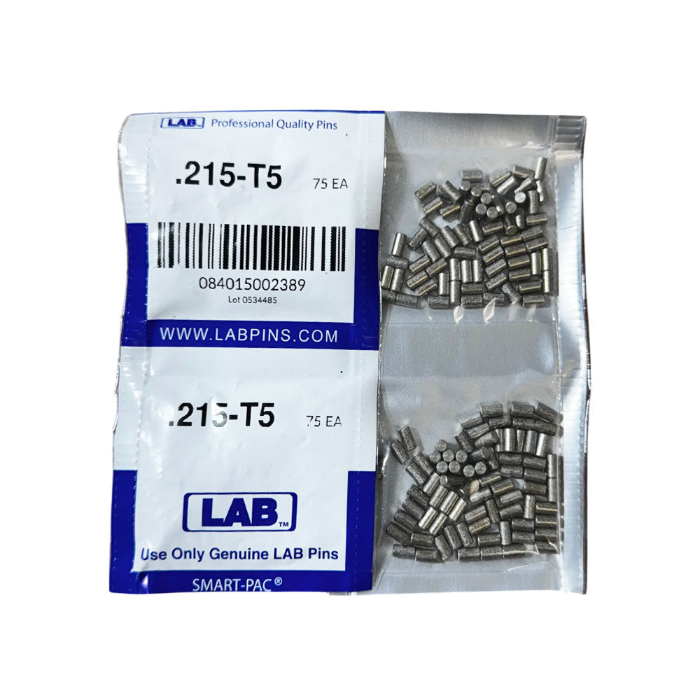 LAB - 5215T-SP - .215 Top Pin - .115 Diameter - Crown .005 Universal - Color-Coded - Brass Alloy - Smart Pack 150 Pins