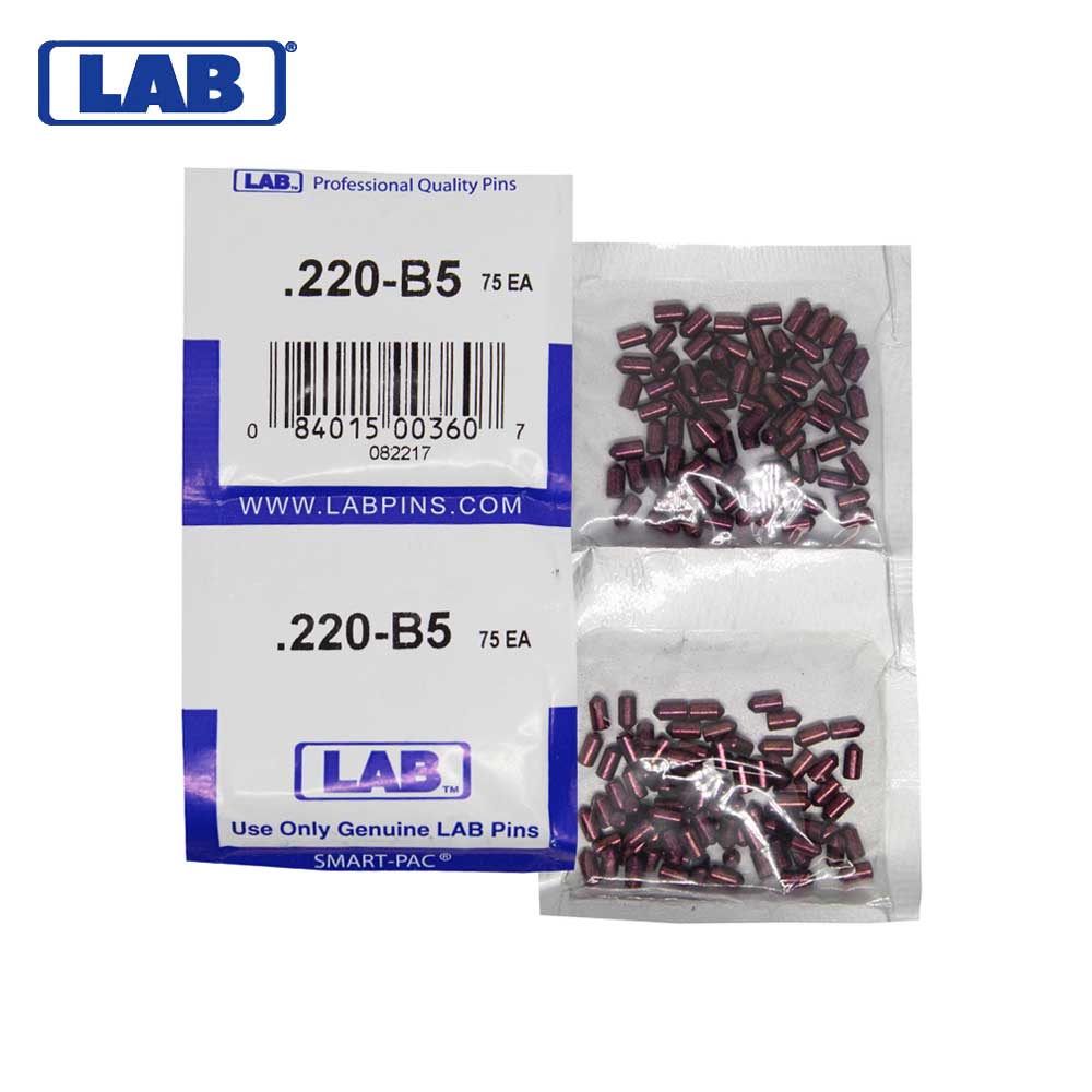 LAB - 5220B-SP - .220 Bottom Pin - .115 Diameter - Crown .005 Universal - Color-Coded - Brass Alloy - Smart Pack 150 Pins