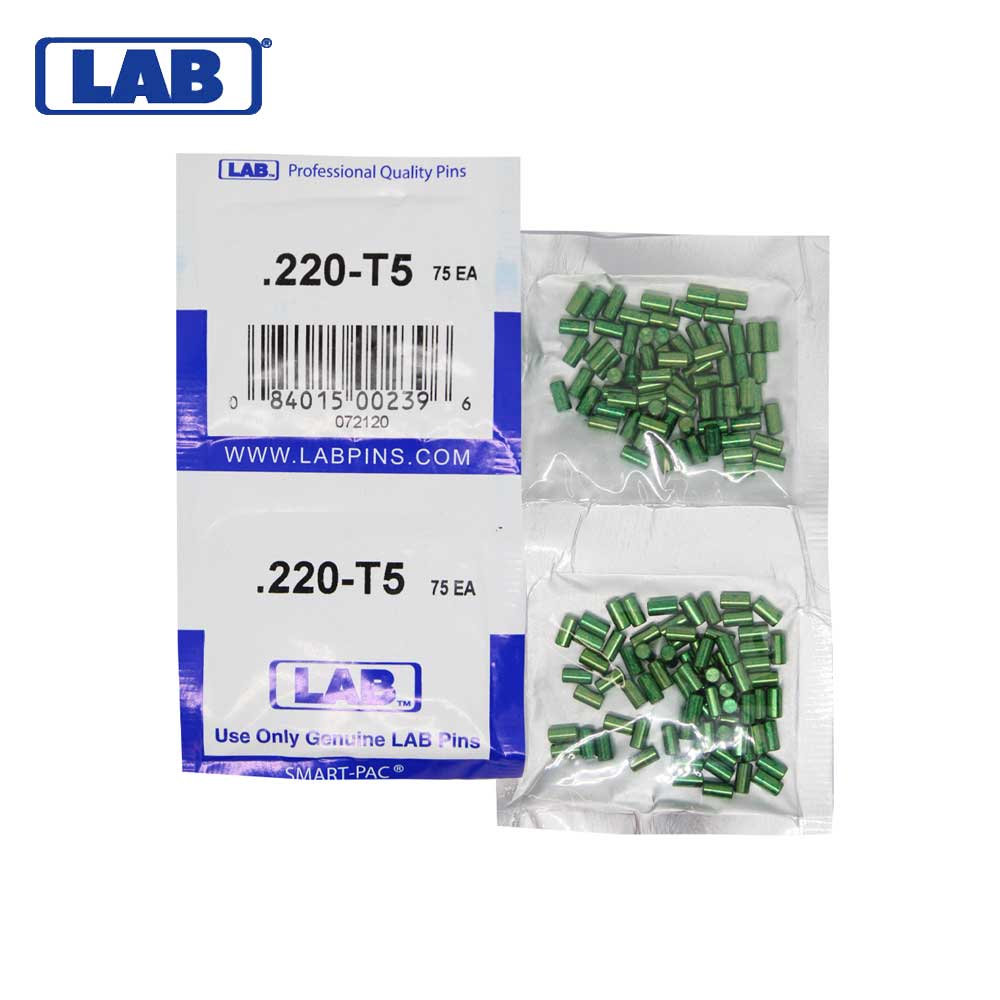 LAB - 5220T-SP - .220 Top Pin - .115 Diameter - Crown .005 Universal - Color-Coded - Brass Alloy - Smart Pack 150 Pins
