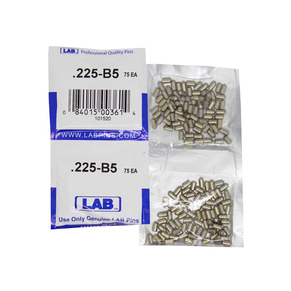 LAB - 5225B-SP - .225 Bottom Pin - .115 Diameter - Crown .005 Universal - Color-Coded - Brass Alloy - Smart Pack 150 Pins
