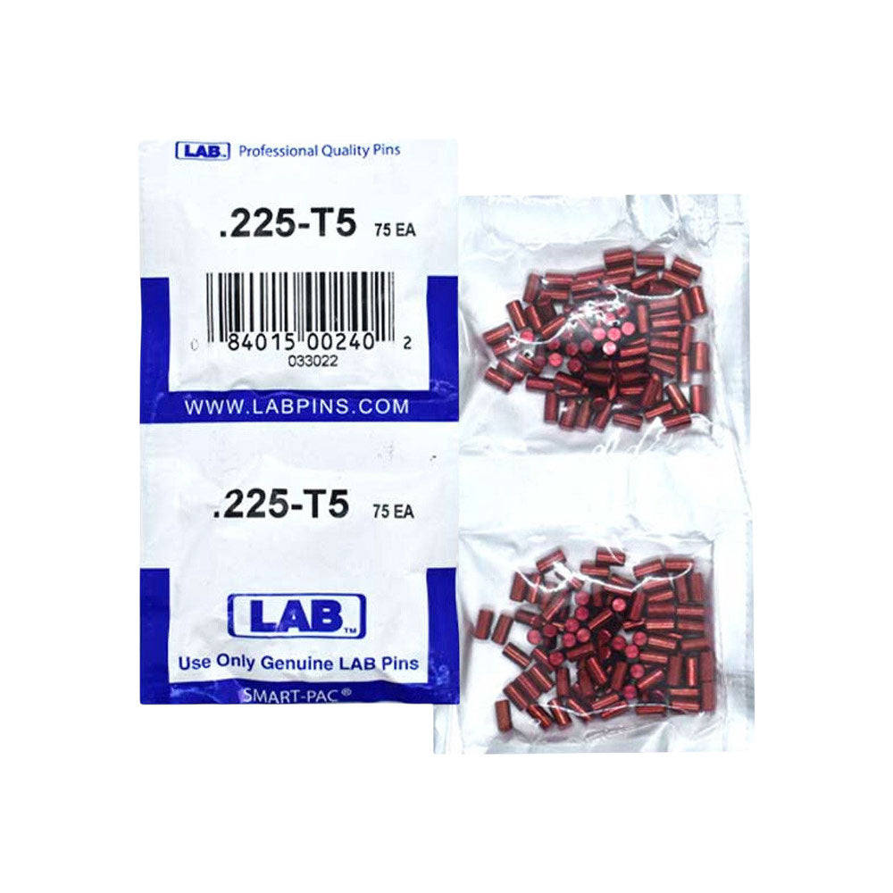 LAB - 5225T-SP - .225 Top Pin - .115 Diameter - Crown .005 Universal - Color-Coded - Brass Alloy - Smart Pack 150 Pins