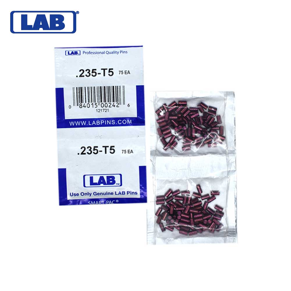 LAB - 5235T-SP - .235 Top Pin - .115 Diameter - Crown .005 Universal - Color-Coded - Brass Alloy - Smart Pack 150 Pins