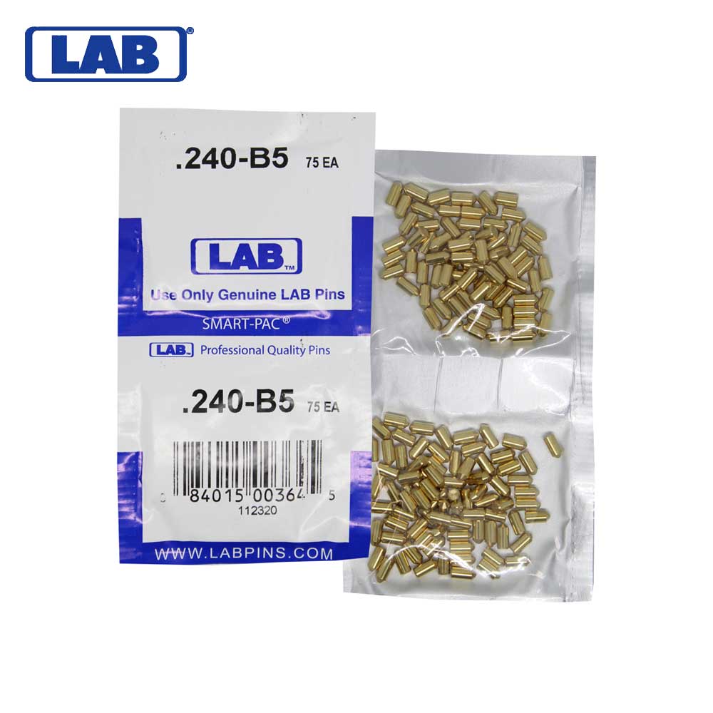 LAB - 5240B-SP - .240 Bottom Pin - .115 Diameter - Crown .005 Universal - Color-Coded - Brass Alloy - Smart Pack 150 Pins