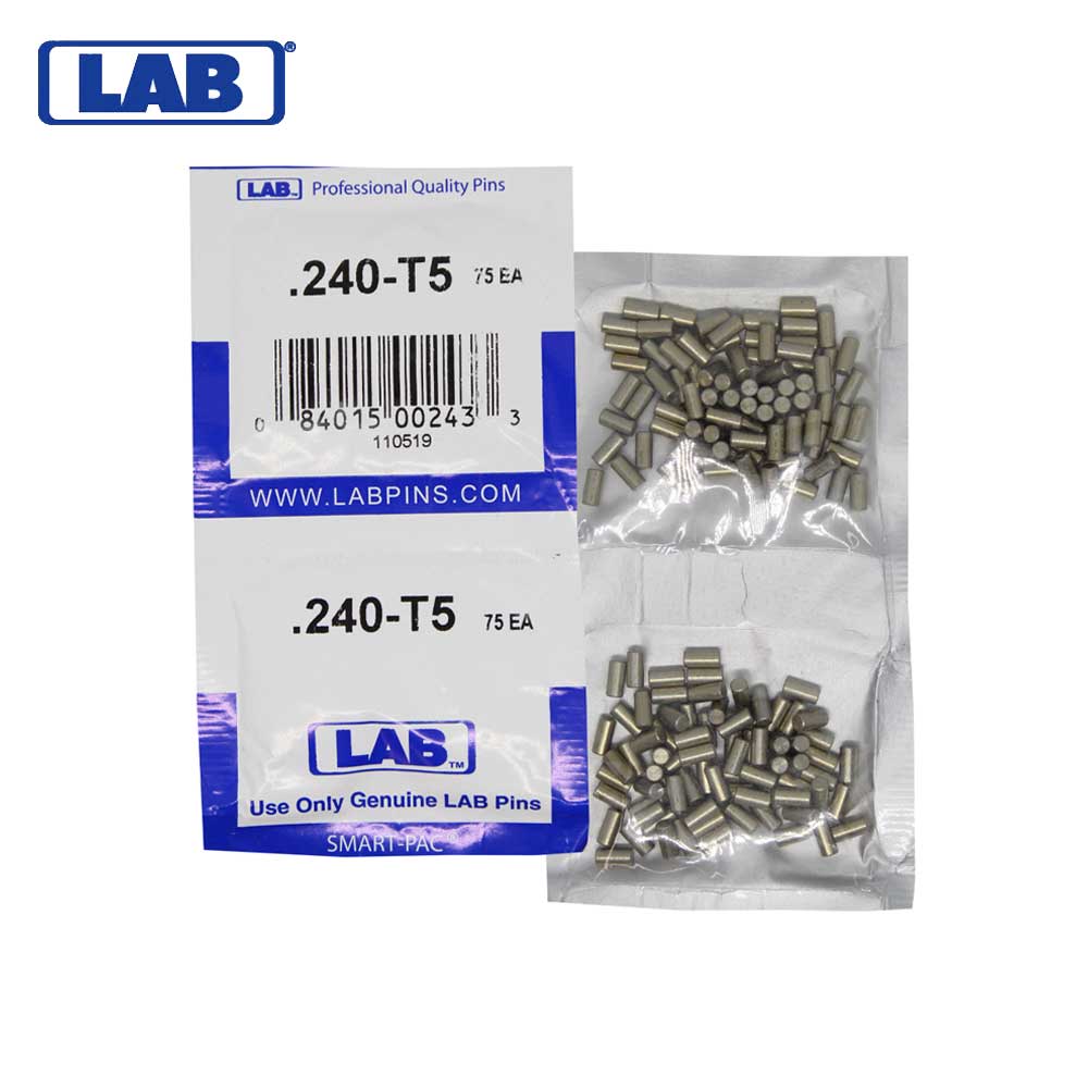 LAB - 5240T-SP - .240 Top Pin - .115 Diameter - Crown .005 Universal - Color-Coded - Brass Alloy - Smart Pack 150 Pins