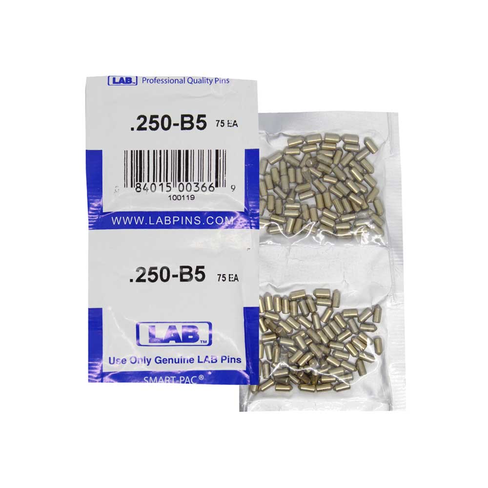 LAB - 5250B-SP - .250 Bottom Pin - .115 Diameter - Crown .005 Universal - Color-Coded - Brass Alloy - Smart Pack 150 Pins