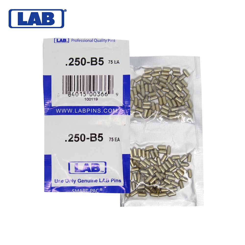 LAB - 5250B-SP - .250 Bottom Pin - .115 Diameter - Crown .005 Universal - Color-Coded - Brass Alloy - Smart Pack 150 Pins