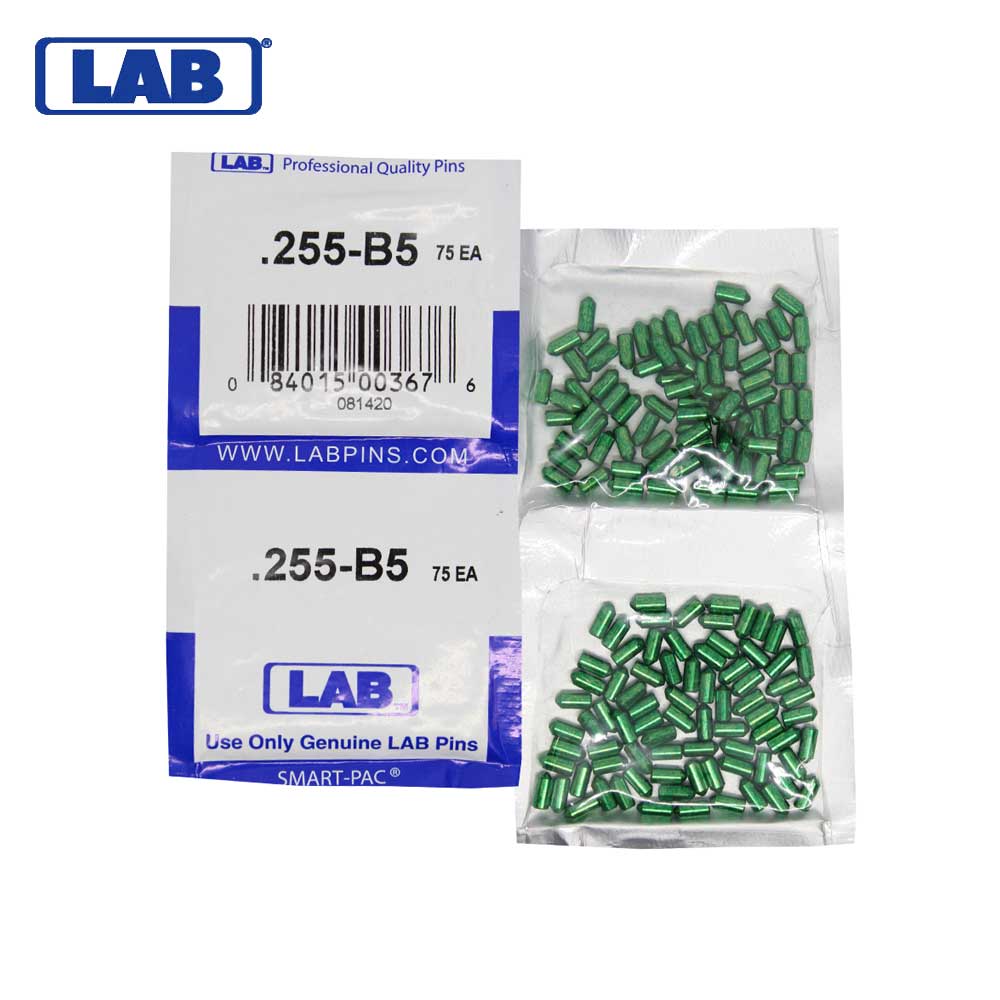 LAB - 5255B-SP - .255 Bottom Pin - .115 Diameter - Crown .005 Universal - Color-Coded - Brass Alloy - Smart Pack 150 Pins