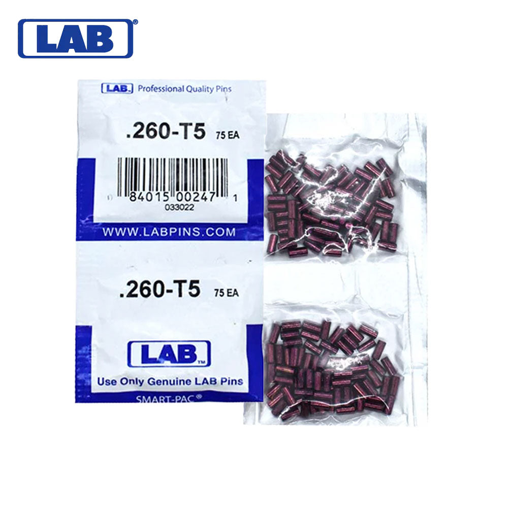 LAB - 5260T-SP - .260 Top Pin - Crown .005 Universal - Brass Alloy - Smart Pack 150 Pins