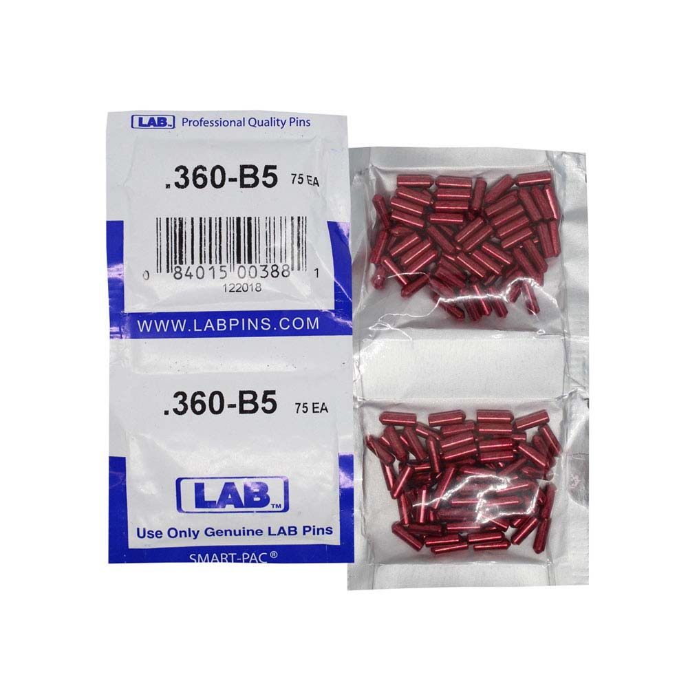 LAB - 5360B-SP - .360 Bottom Pin - Crown .005 Universal - Brass Alloy - Smart Pack 150 Pins