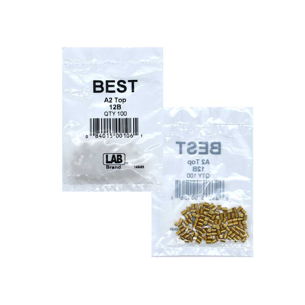 LAB - BEST-12B-P1 - Best A2 Original SFIC 12B Top Pin - Size .150 - Brass - Polybag 100 Pins