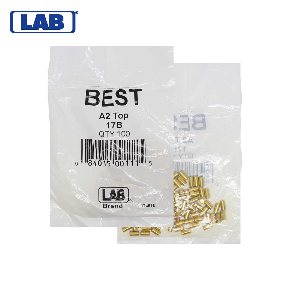 LAB - BEST-17B-P1 - Best A2 Original SFIC 17B Top Pin - Size .212 - Brass - Polybag 100 Pins