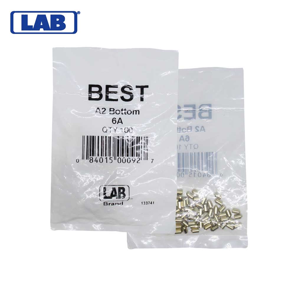 LAB - BEST-6A-P1-NS - Best A2 Original SFIC 6A Bottom Pin - Size .185 - Nickel Silver - Polybag 100 Pins