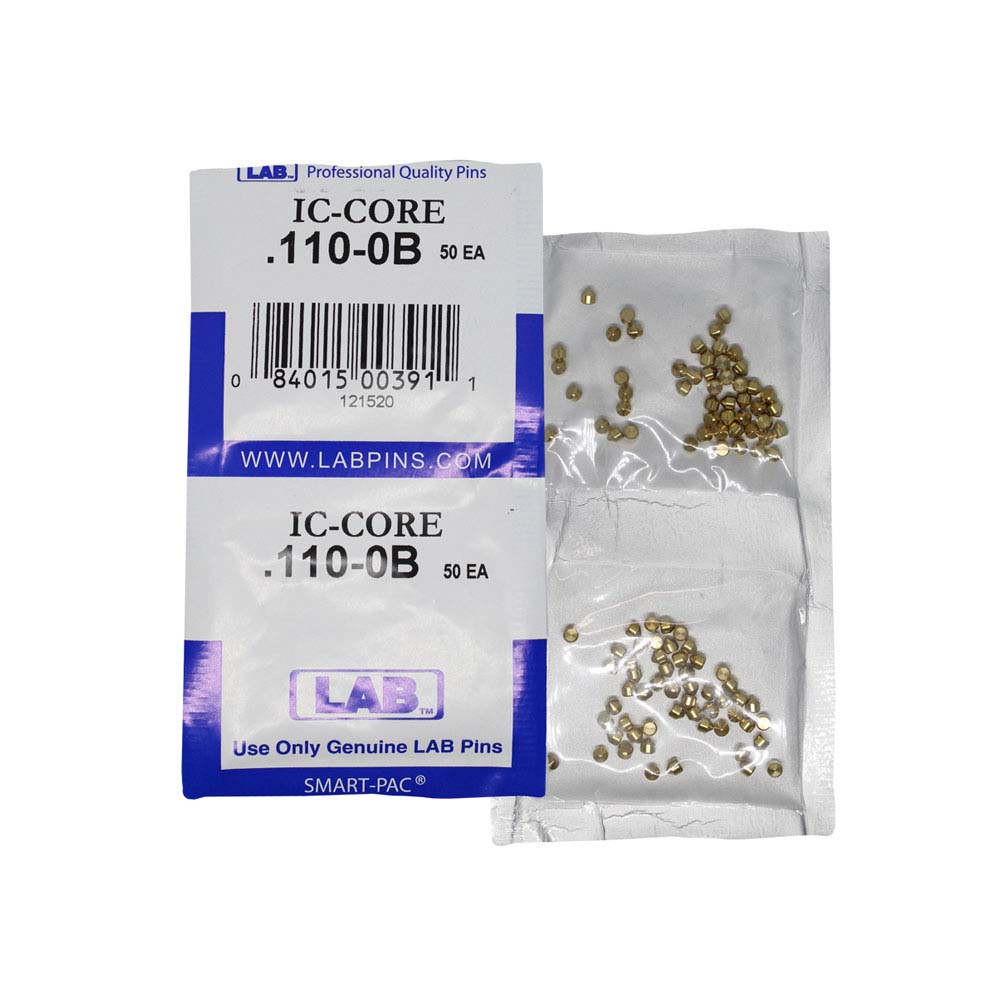 LAB - BEST-B0 - 0B BEST SFIC Bottom Pins - .110 Size - A2 Systems - Nickel Silver - Polybag 100 Pins