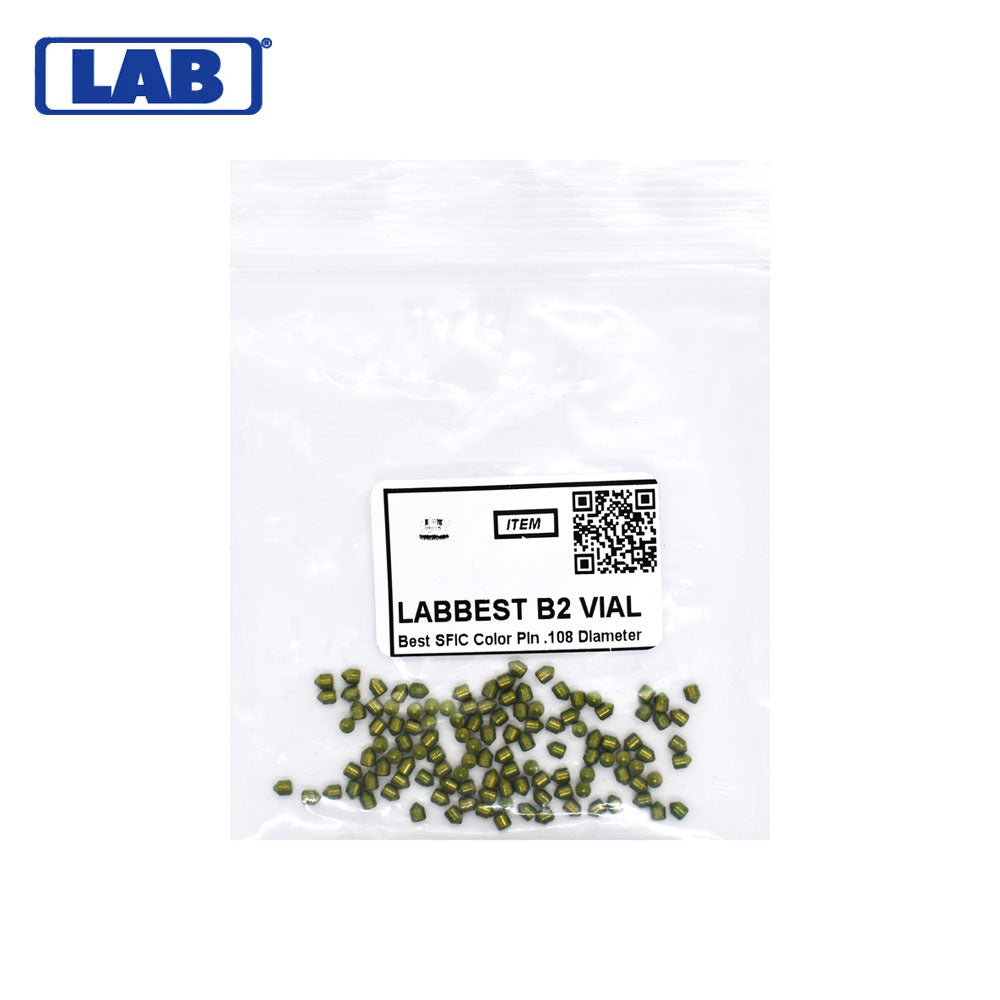 LAB - BEST-B2-VIAL - 2B Universal SFIC Bottom Pins - .135 Size - A2 Systems - Nickel Silver - Vial 100 Pins