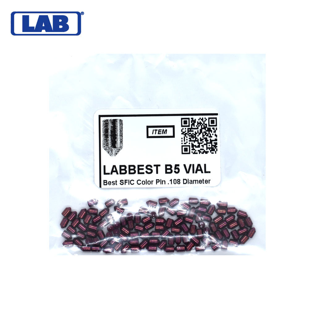 LAB - BEST-B5-VIAL - 5B Universal SFIC Bottom Pins - .172 Size - A2 Systems - Nickel Silver - Vial 100 Pins