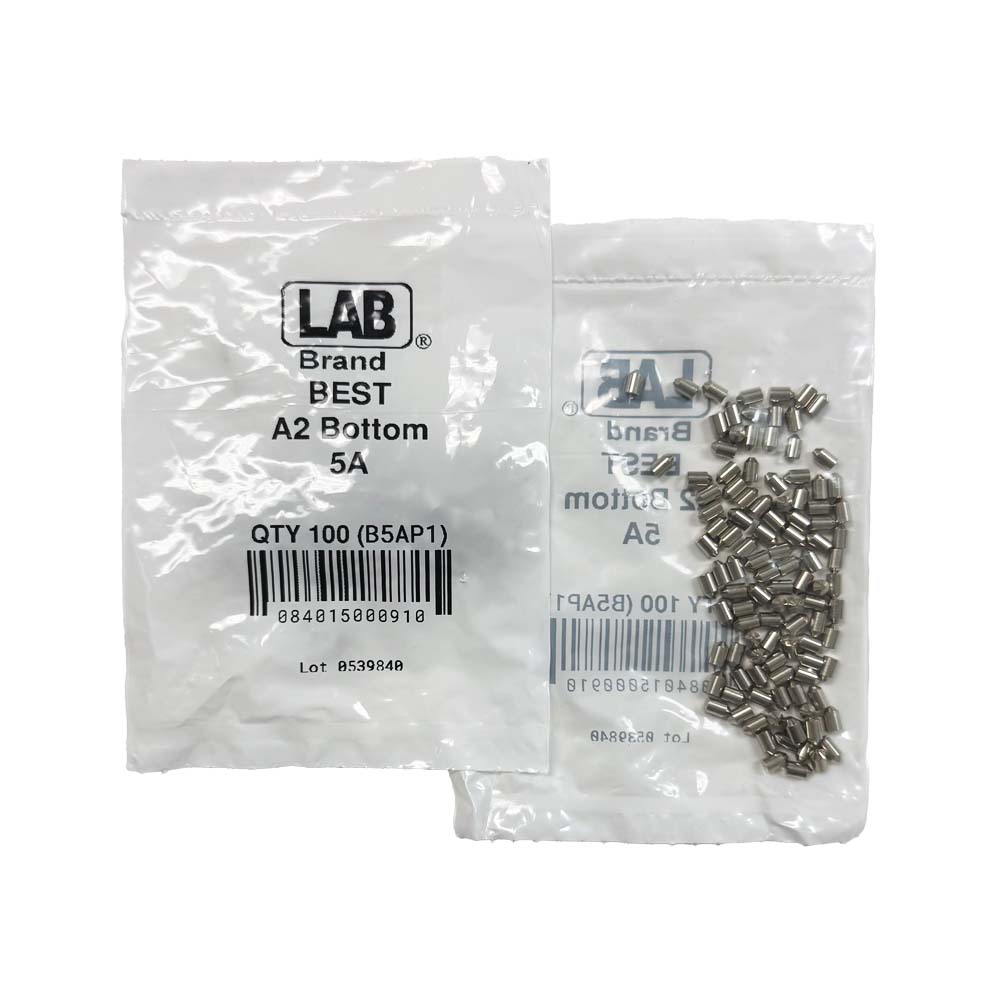 LAB - BEST-B5 - 5B BEST SFIC Bottom Pins - .172 Size - A2 Systems - Nickel Silver - Polybag 100 Pins