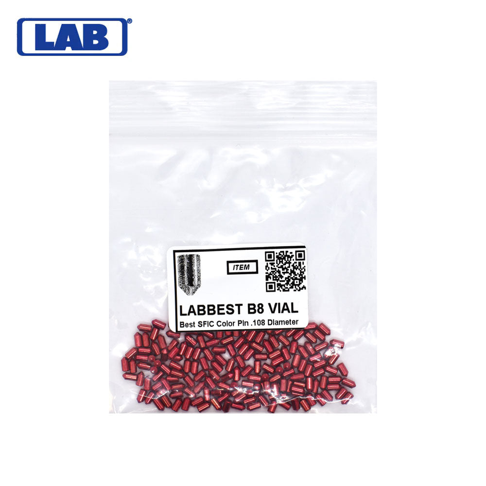 LAB - BEST-B8-VIAL - 8B Universal SFIC Bottom Pins - .210 Size - A2 Systems - Nickel Silver - Vial 100 Pins