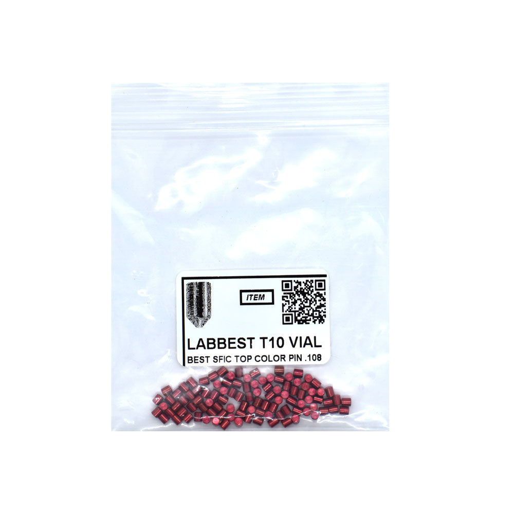 LAB - BEST-T10-VIAL - 10T Universal SFIC Top Pins - .125 Size - A2 Systems - Brass - Vial 100 Pins