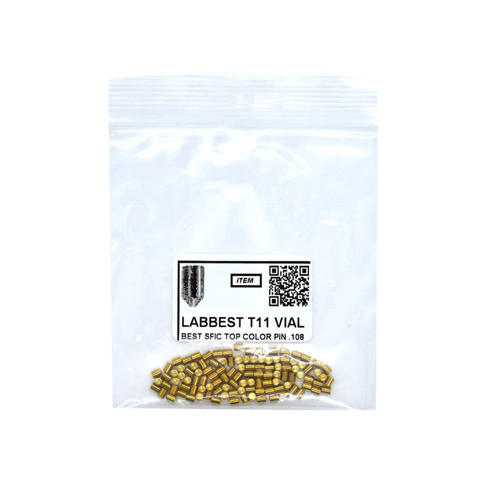 LAB - BEST-T11-VIAL - 11T Universal SFIC Top Pins - .137 Size - A2 Systems - Brass - Vial 100 Pins