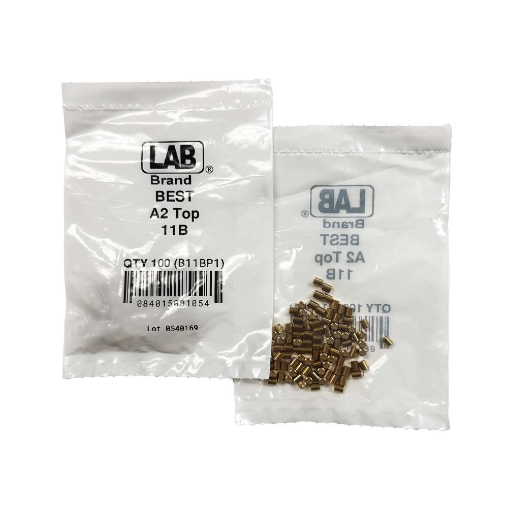 LAB - BEST-T11 - 11T BEST SFIC Top Pins - .137 Size - A2 Systems - Brass - Polybag 100 Pins