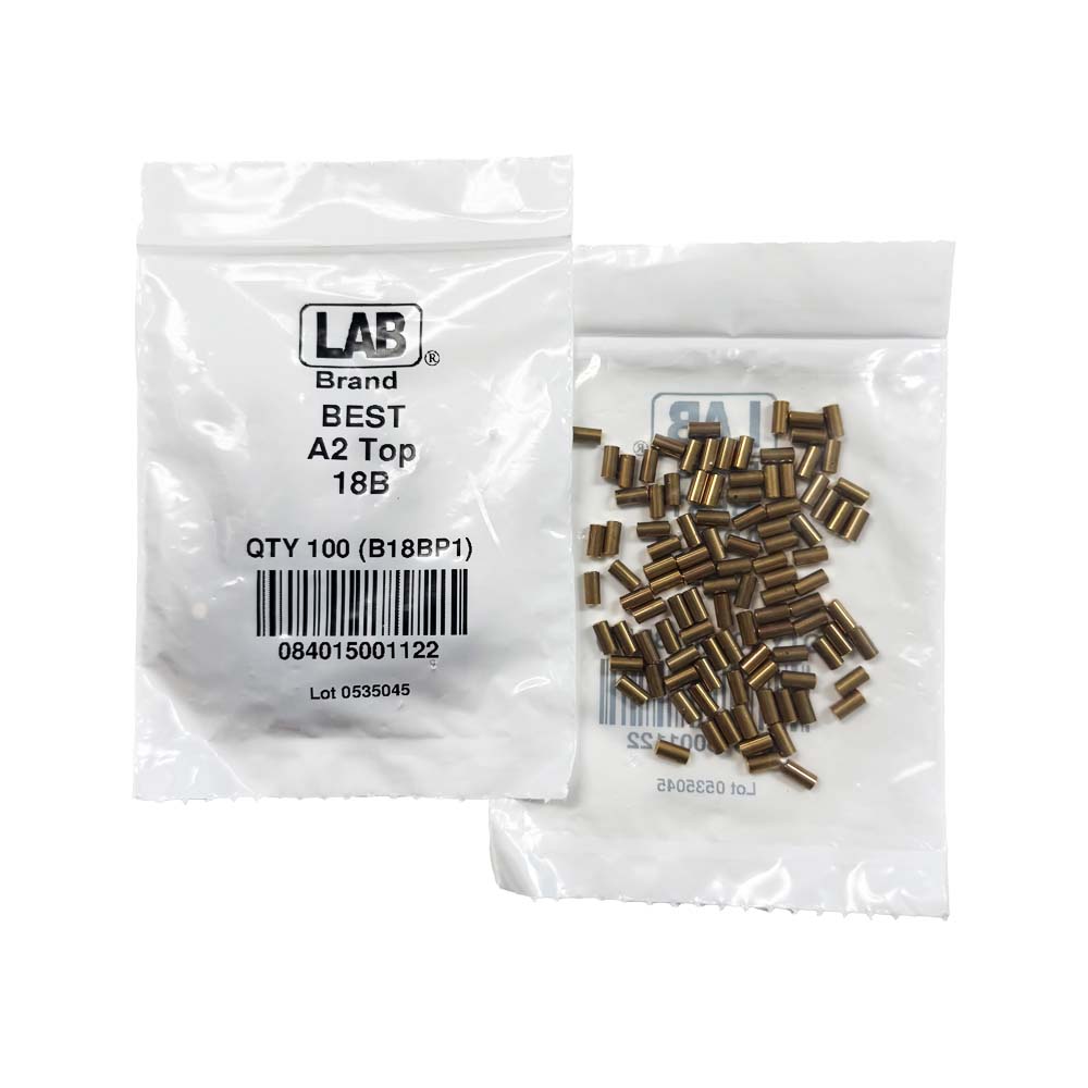 LAB - BEST-T18 - 18T BEST SFIC Top Pins - .225 Size - A2 Systems - Brass - Polybag 100 Pins