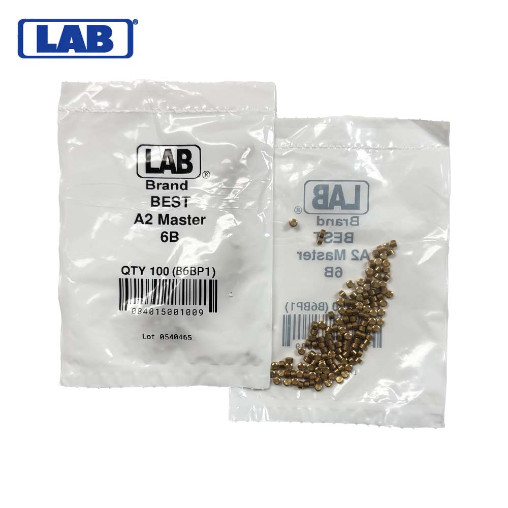 LAB - BEST-T6 - 6T BEST SFIC Top Pins - .075 Size - A2 Systems - Brass - Polybag 100 Pins