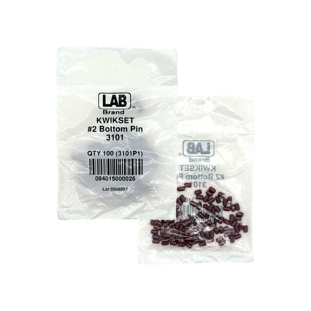 LAB - KWI3101 - Kwikset 2 Bottom Pins - Size .195 - Polybag 100 Pins