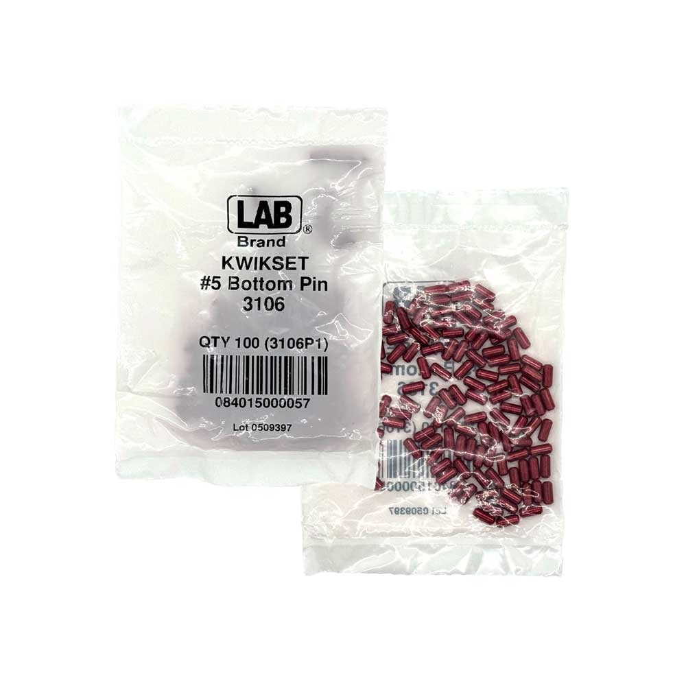 LAB - KWI3106 - Kwikset 5 Bottom Pins - Size .264 - Polybag 100 Pins