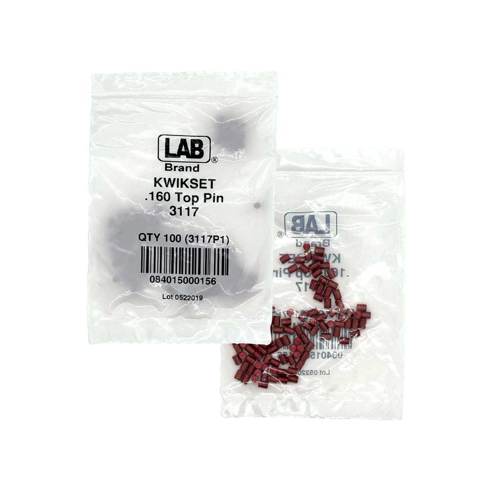 LAB - KWI3117 - Kwikset 2 Top Pin - Size .160 - Polybag 100 Pins