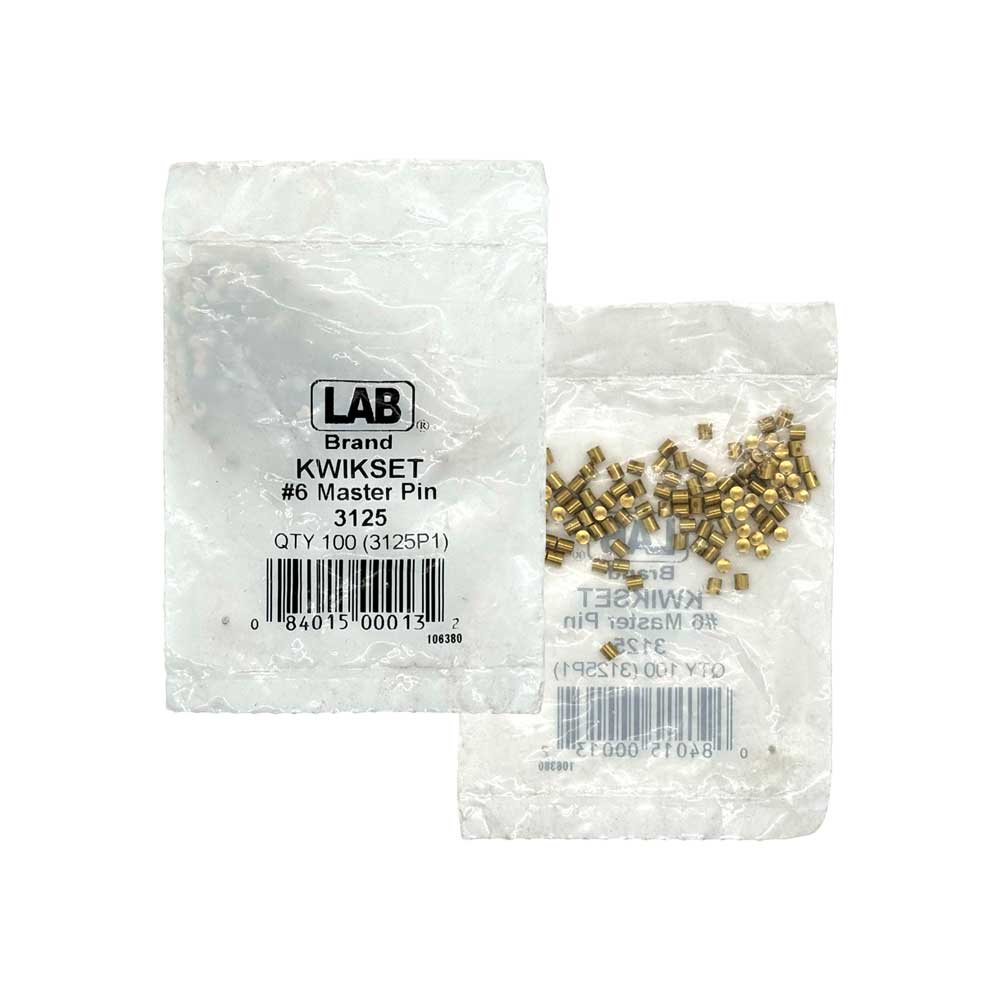LAB - KWI3125 - Kwikset 6 Master Pin - Size .138 - Polybag 100 Pins