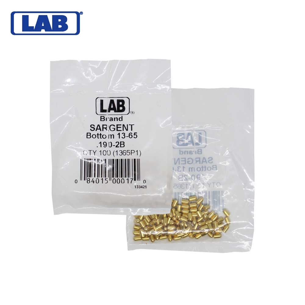 LAB - SAR13-0065 - Sargent 2 Bottom Pin - Size .190 - Polybag 100 Pins