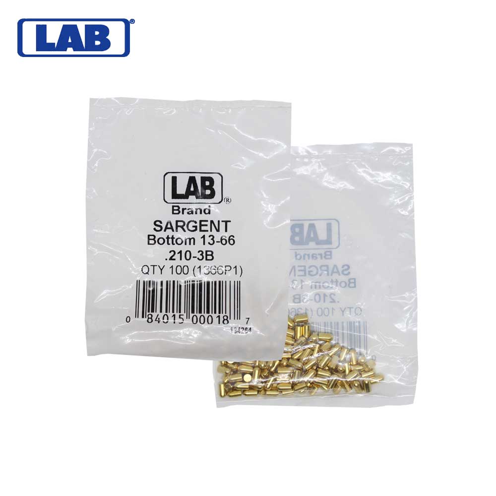 LAB - SAR13-0066 - Sargent 3 Bottom Pin - Size .210 - Polybag 100 Pins