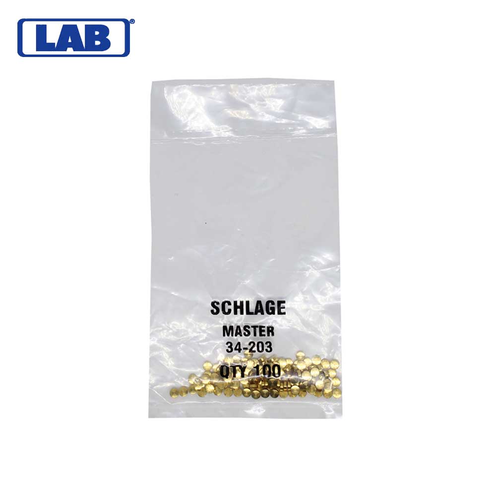 LAB - SCH34-203 - Schlage 3 Master Pin - Size .045 - Polybag 100 Pins